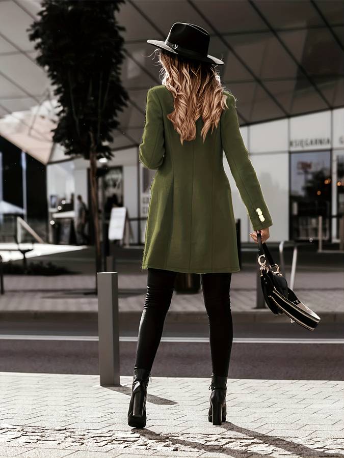 Wool Winter Coat for Women – Elegant Chic Outerwear for Evening Wear