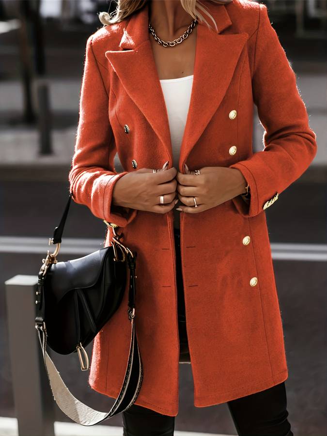 Wool Winter Coat for Women – Elegant Chic Outerwear for Evening Wear