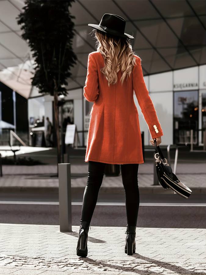 Wool Winter Coat for Women – Elegant Chic Outerwear for Evening Wear