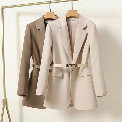 Blazer élégant femme – Veste chic ajustée en tissu léger pour soirée et bureau