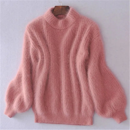 Pull en peluche doux femme – Pull confortable en peluche pour hiver chic