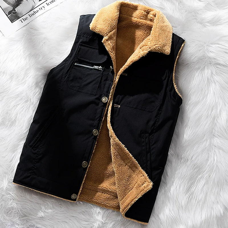 Gilet d'hiver homme – Gilet chaud et confortable en laine pour hiver