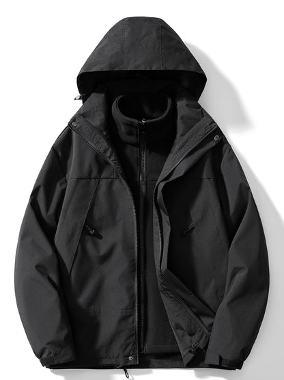 Veste imperméable homme – Manteau avec capuche léger et respirant pour pluie