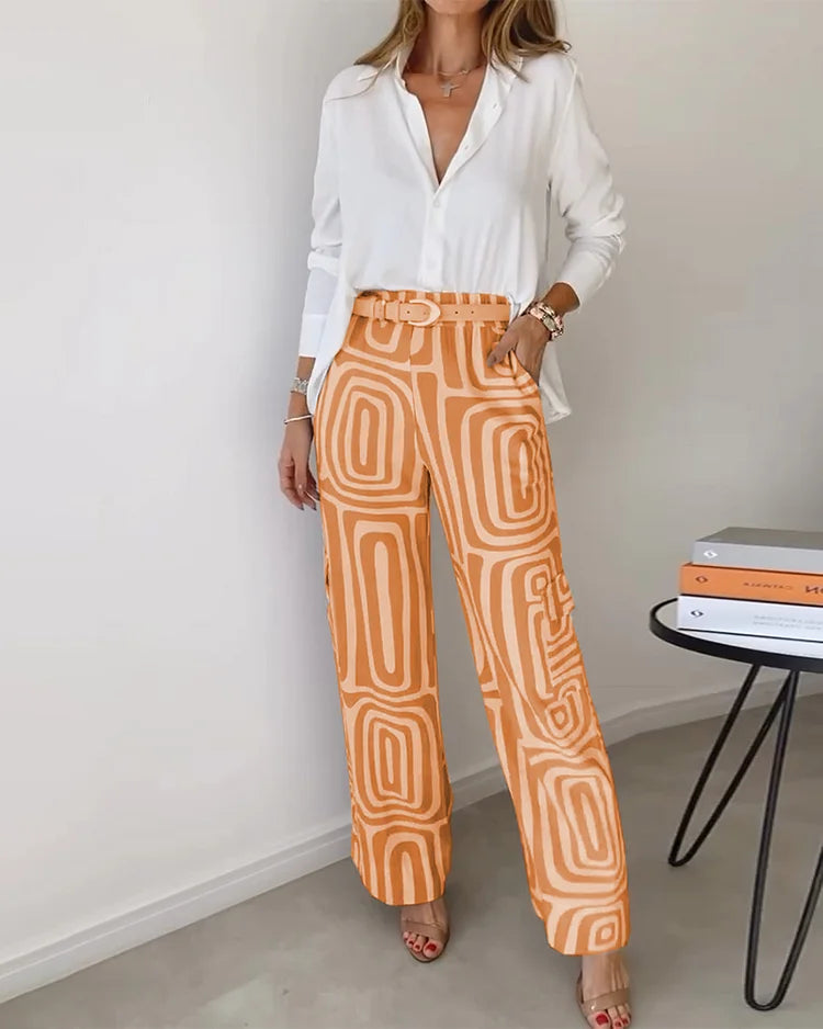 Pantalon confortable femme – Pantalon en coton doux, coupe décontractée et élégante