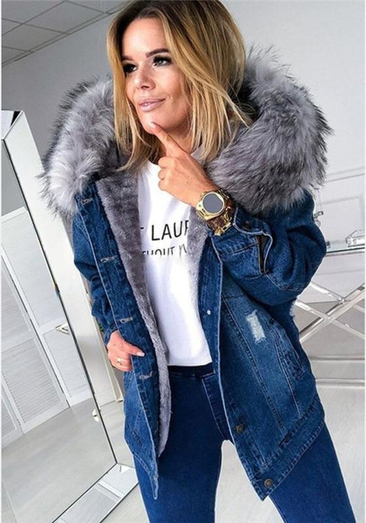 Veste en denim femme – Veste casual en jean coupe moderne et tendance