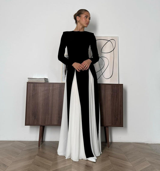 Robe longue élégante femme – Robe fluide chic pour cérémonie et soirée