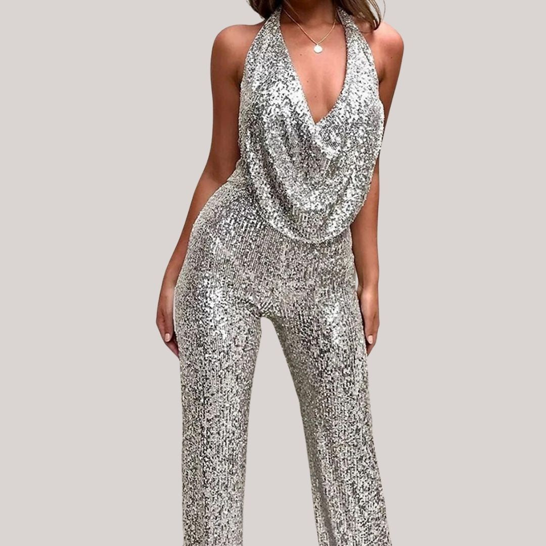 Jumpsuit élégant femme – Combinaison chic à manches longues et fluide