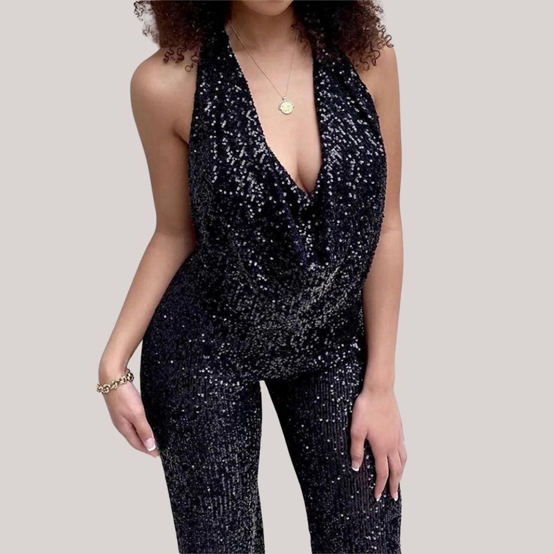 Jumpsuit élégant femme – Combinaison chic à manches longues et fluide