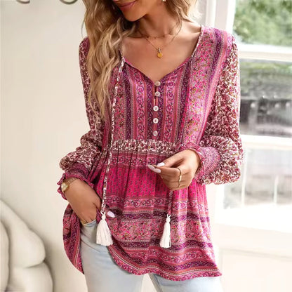 Blouse femme élégante – Top léger à manches longues pour toutes occasions