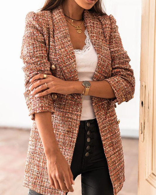 Blazer élégant femme – Veste chic ajustée en tissu léger pour soirée et bureau