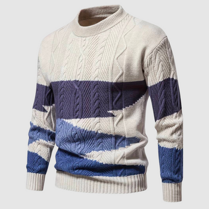 Pull en tricot homme – Pull chaud en laine doux et confortable pour hiver