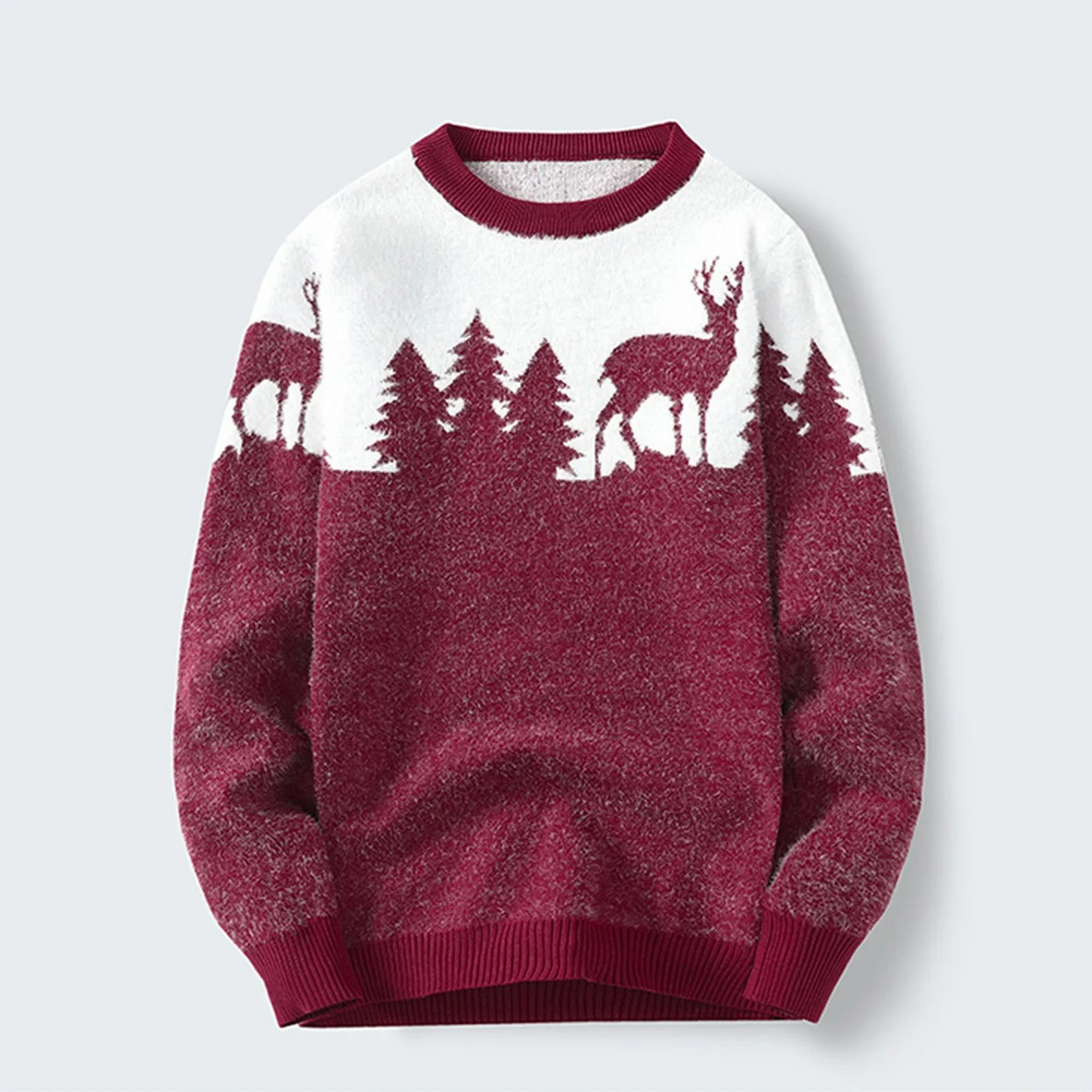 Pull de Noël homme – Pull confortable en laine doux à motifs festifs