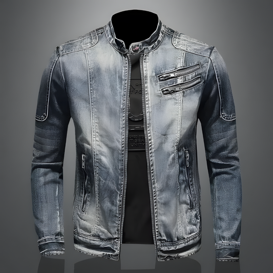 Veste en denim homme – Veste rétro en jean décontractée et stylée