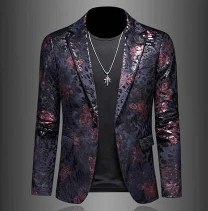 Blazer élégant homme – Veste habillée chic en tissu premium pour occasions spéciales