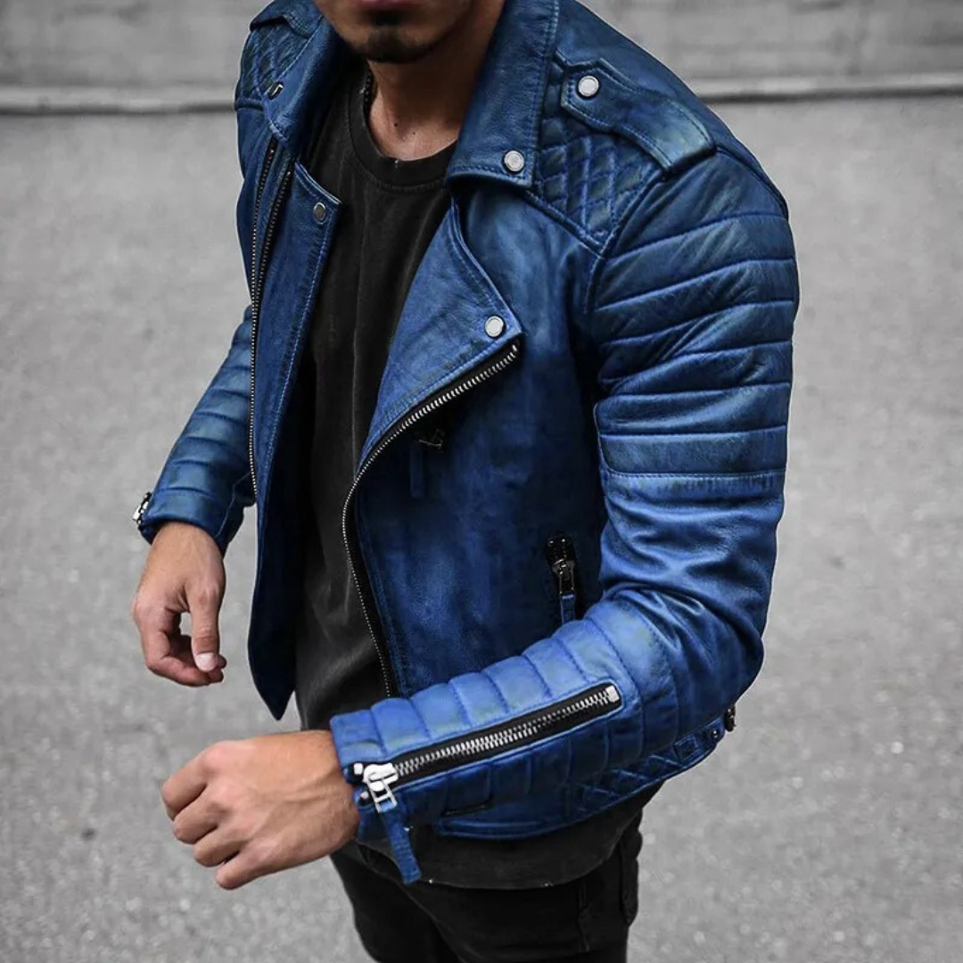 Veste en cuir homme – Veste stylée en cuir véritable pour look tendance