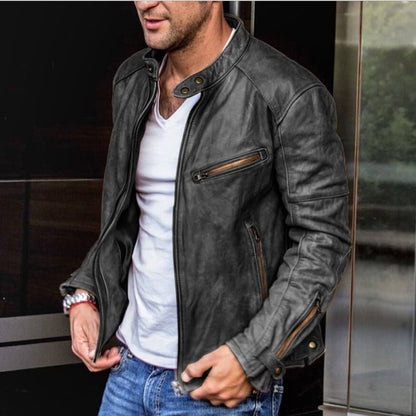 Veste en cuir homme – Veste élégante en cuir véritable pour look chic et décontracté