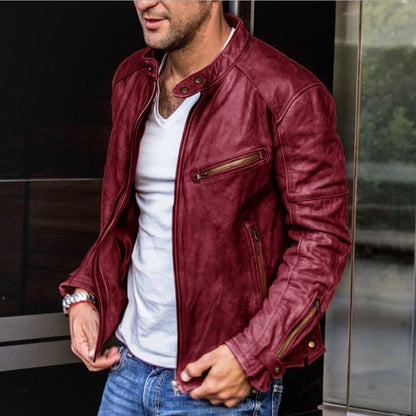 Veste en cuir homme – Veste élégante en cuir véritable pour look chic et décontracté