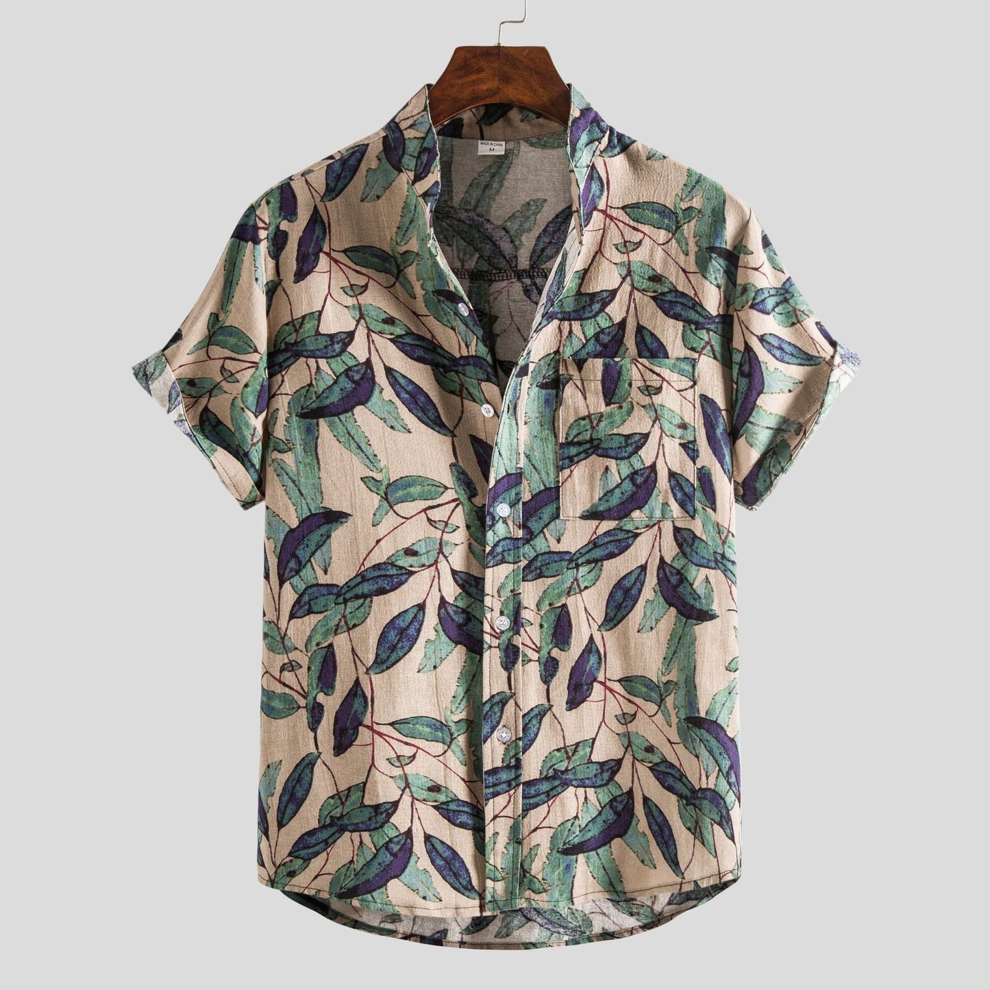 Chemise à motifs homme – Chemise élégante à manches courtes pour été