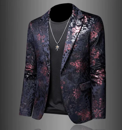 Blazer élégant homme – Veste habillée chic en tissu premium pour occasions spéciales