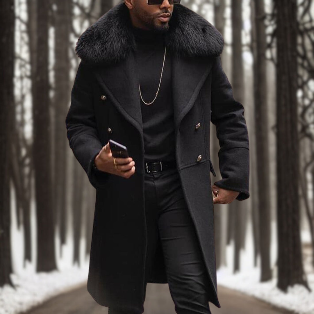 Manteau d'hiver homme – Manteau chaud en laine avec capuche et style élégant