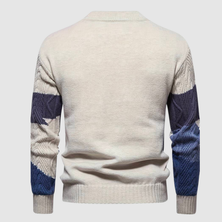 Pull en tricot homme – Pull chaud en laine doux et confortable pour hiver