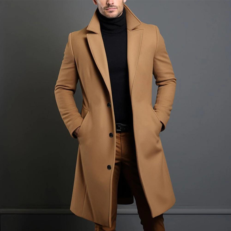 Manteau classique homme – Veste élégante en laine pour hiver et soirée