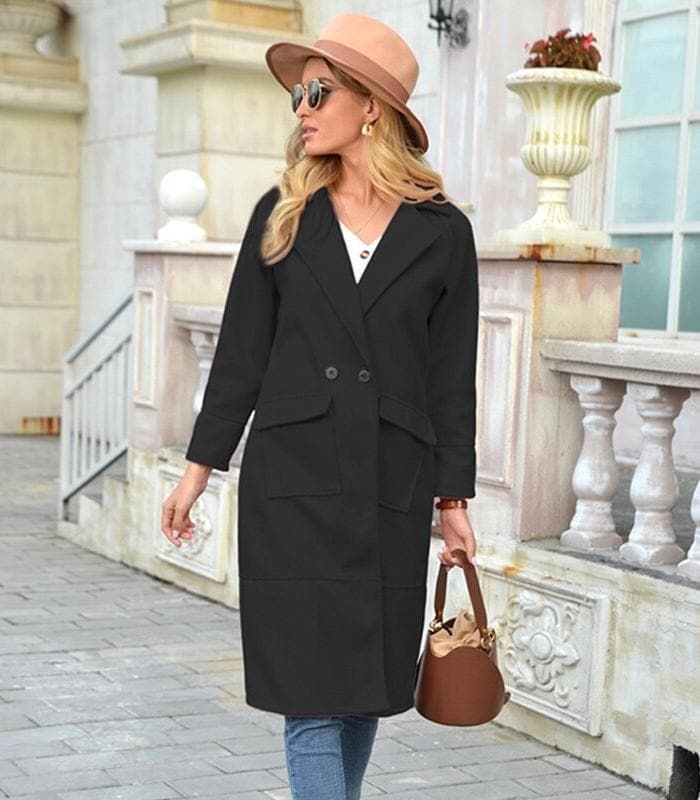 Manteau classique femme – Manteau élégant en laine pour hiver chic et tendance