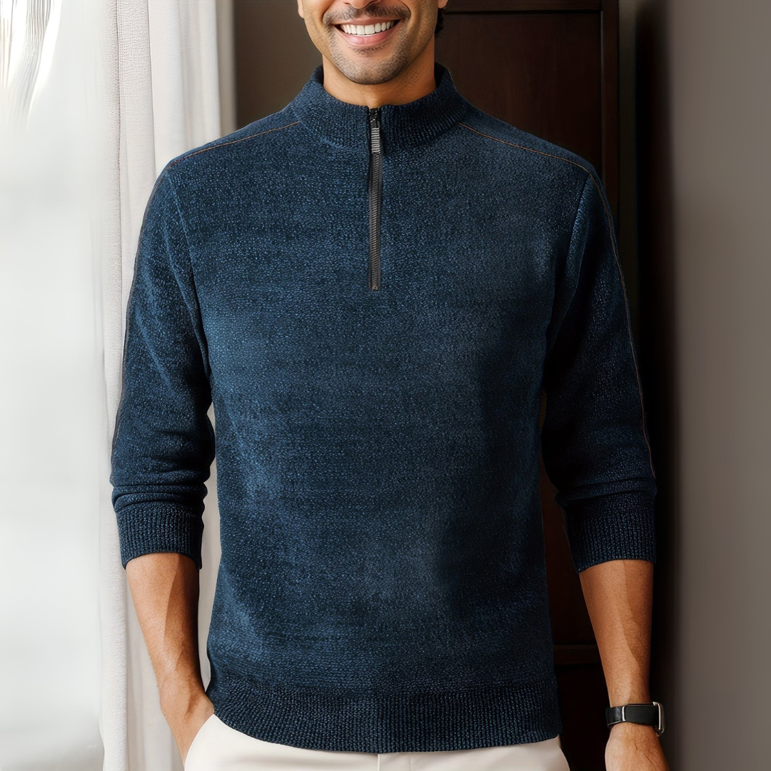 Pull en tricot décontracté homme – Pull léger et confortable en maille douce