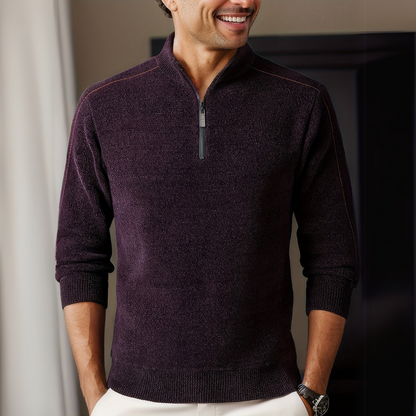 Pull en tricot décontracté homme – Pull léger et confortable en maille douce