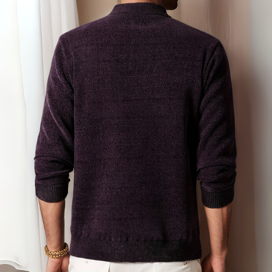 Pull en tricot décontracté homme – Pull léger et confortable en maille douce