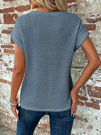 Pull en tricot décontracté femme – Haut confortable en maille doux et léger