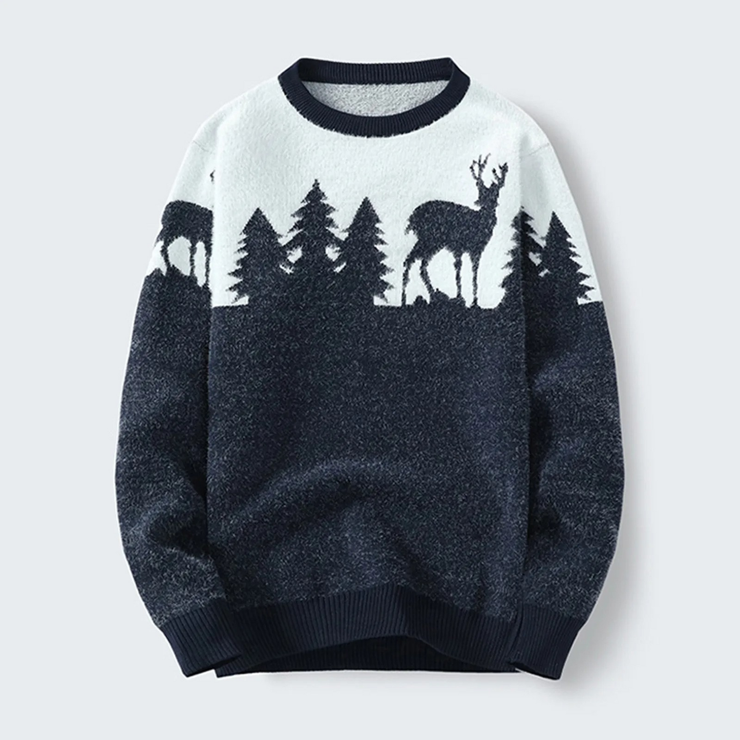 Pull de Noël homme – Pull confortable en laine doux à motifs festifs