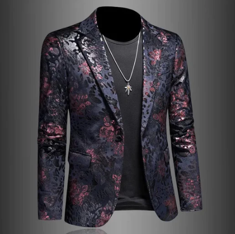 Blazer élégant homme – Veste habillée chic en tissu premium pour occasions spéciales