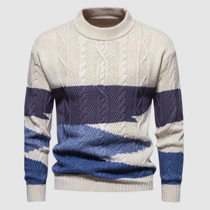 Pull en tricot homme – Pull chaud en laine doux et confortable pour hiver