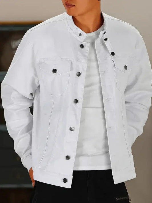 Veste en denim homme – Veste moderne coupe ajustée pour look décontracté