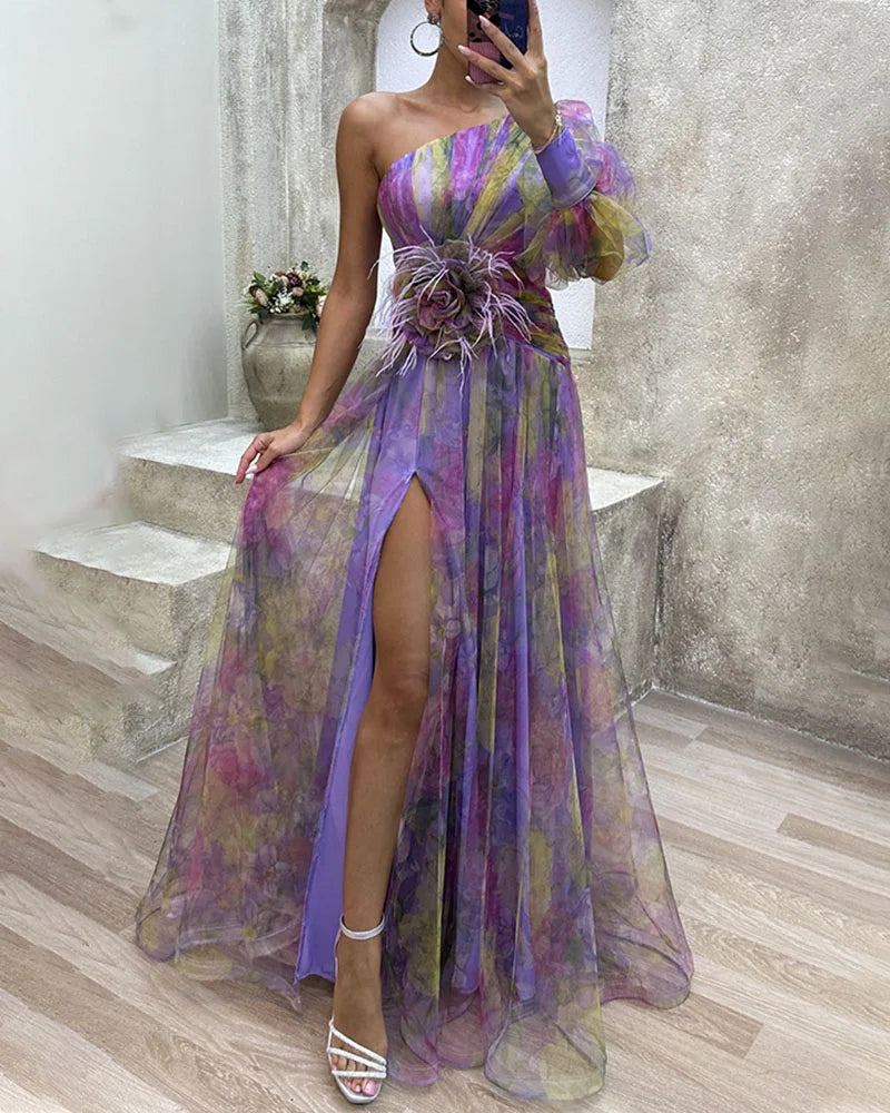 Robe longue femme – Robe élégante fluide pour cérémonie et soirée chic