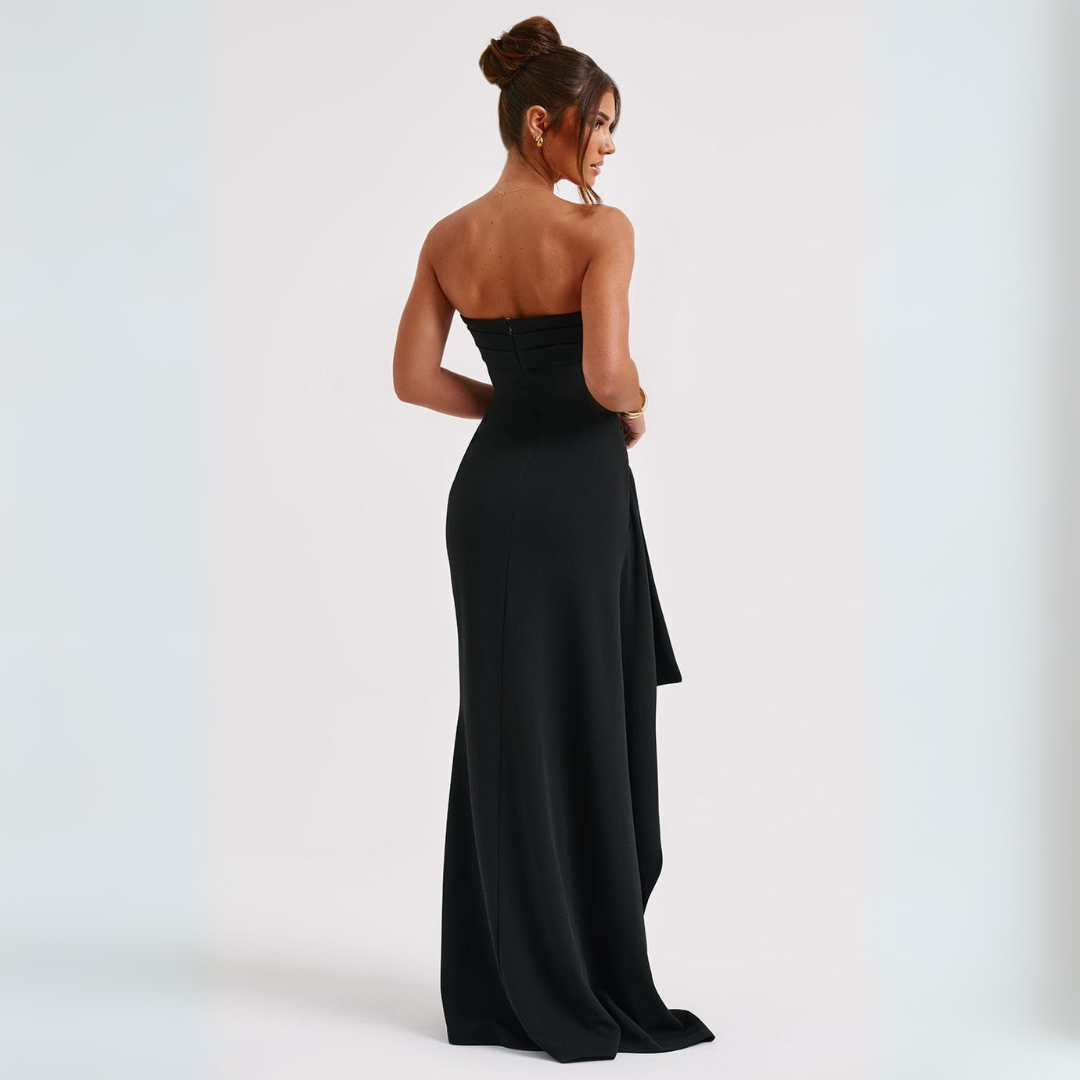 Robe longue élégante femme – Robe tendance fluide pour cérémonie et été