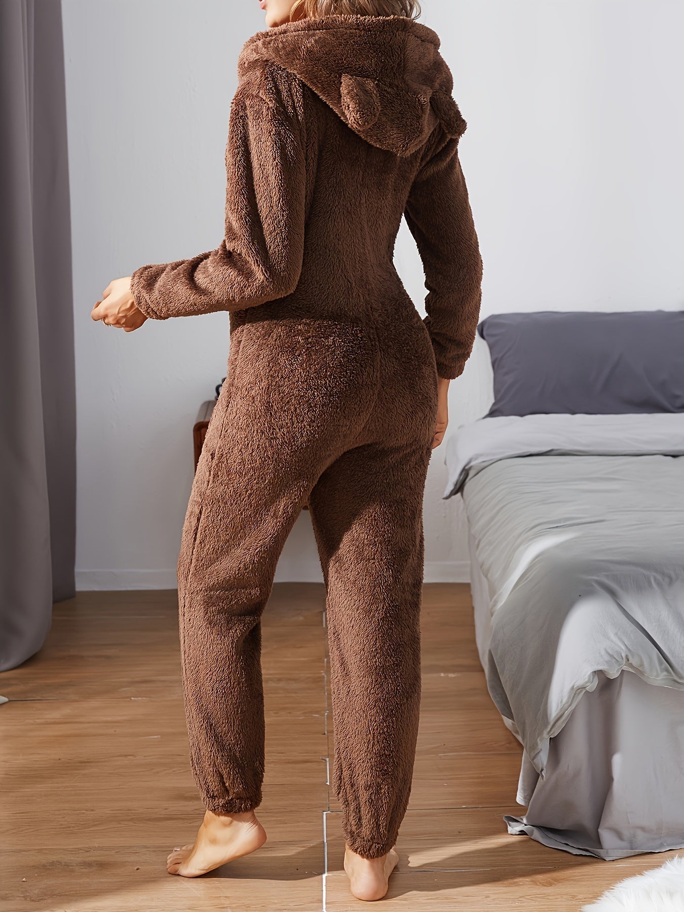 Combinaison femme avec capuche – Tenue décontractée en coton doux et stylée