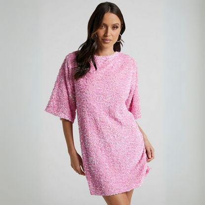 Robe mini femme – Robe époustouflante élégante et fluide pour soirée chic