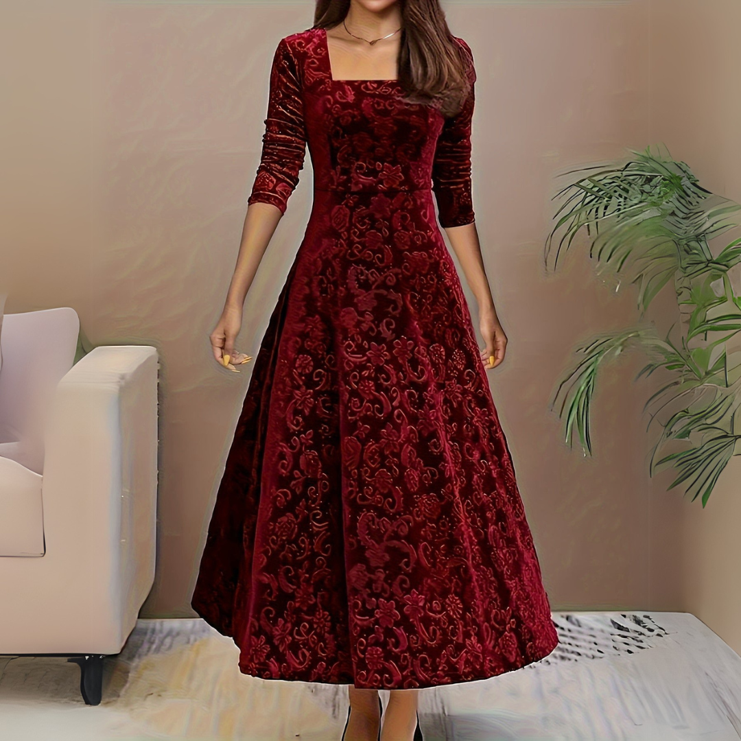 Robe élégante femme – Robe longue fluide chic pour soirée et cérémonie