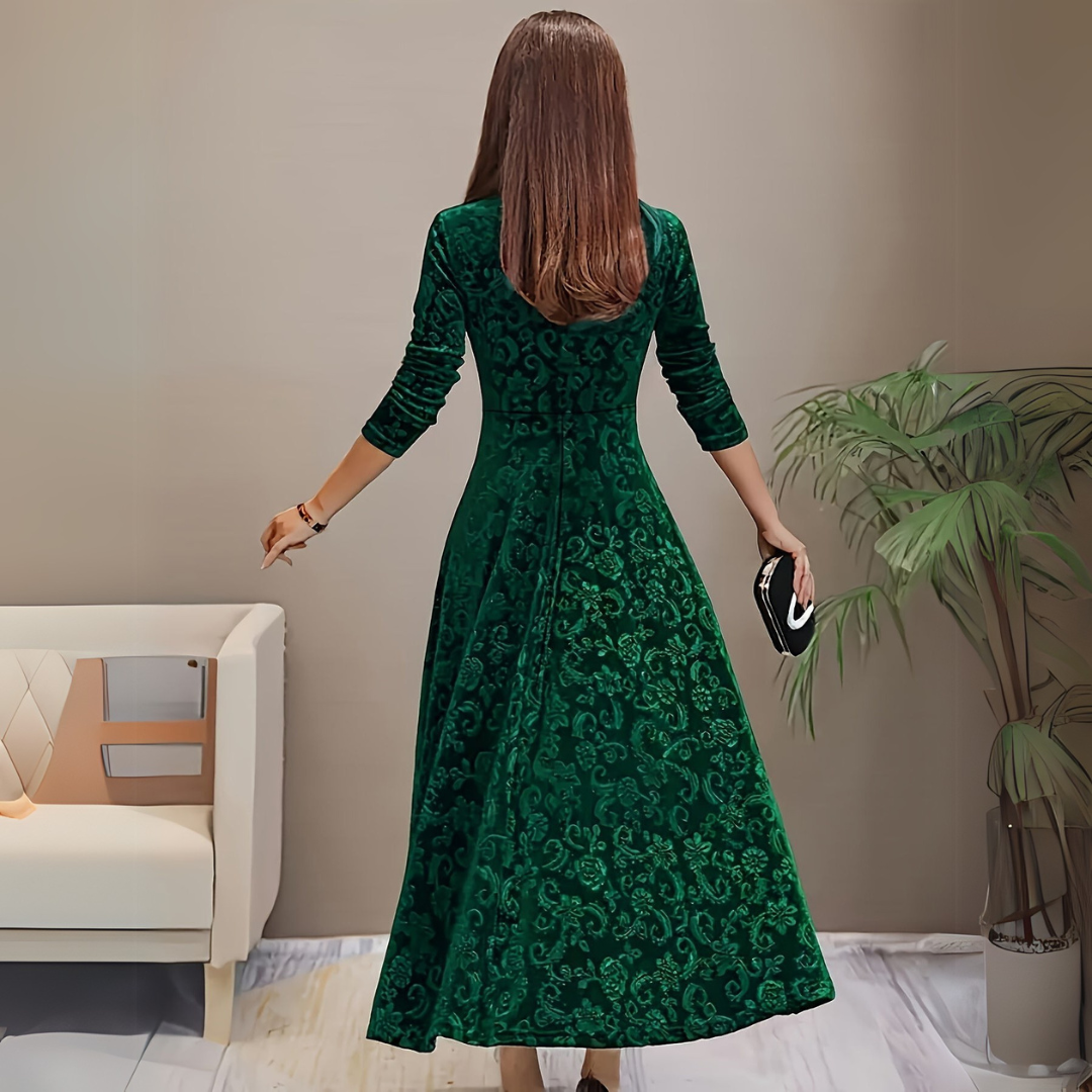 Robe élégante femme – Robe longue fluide chic pour soirée et cérémonie