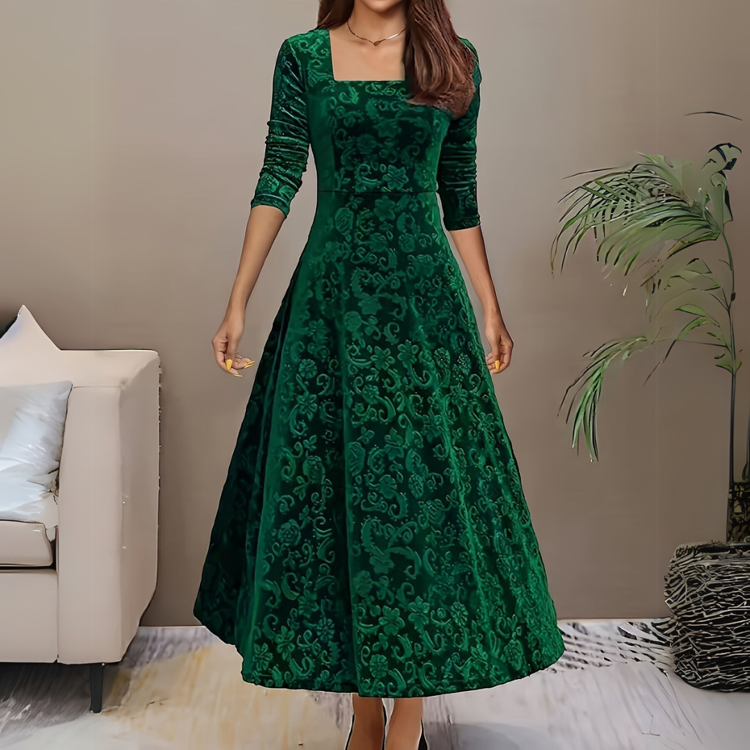 Robe élégante femme – Robe longue fluide chic pour soirée et cérémonie