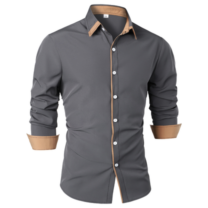 Chemise élégante homme – Chemise habillée en coton, coupe slim pour soirée