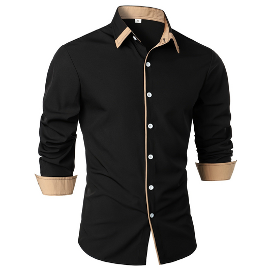 Chemise élégante homme – Chemise habillée en coton, coupe slim pour soirée