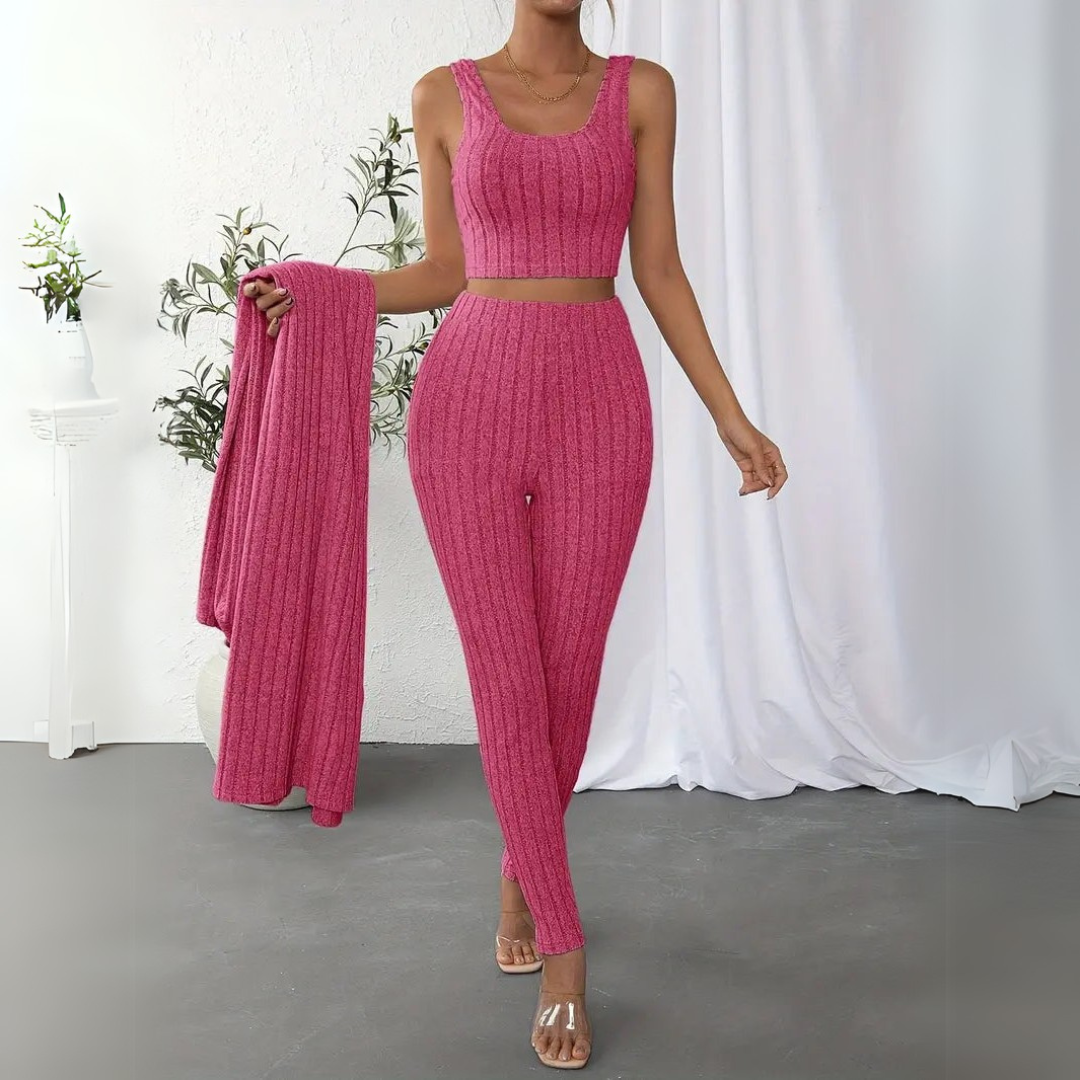 Ensemble de loisirs femme – Tenue décontractée 3 pièces élégante et confortable