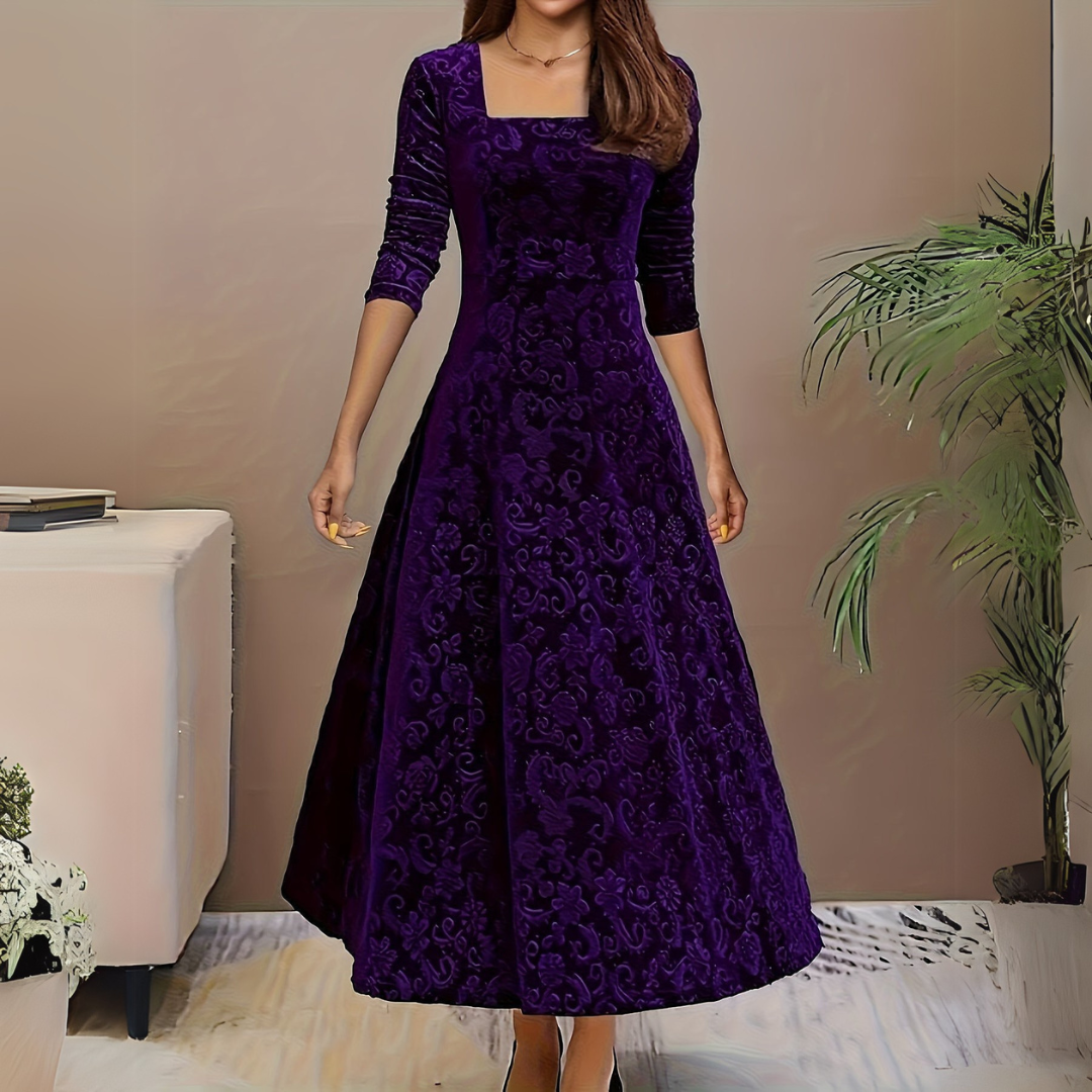 Robe élégante femme – Robe longue fluide chic pour soirée et cérémonie