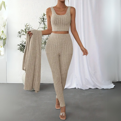 Ensemble de loisirs femme – Tenue décontractée 3 pièces élégante et confortable