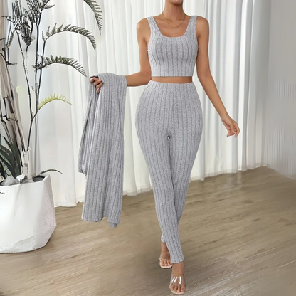 Ensemble de loisirs femme – Tenue décontractée 3 pièces élégante et confortable