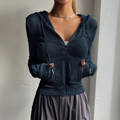 Cardigan à capuche femme – Cardigan doux en tricot pour un style décontracté et chic