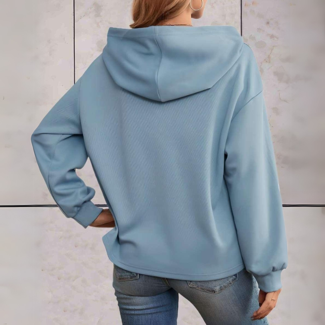 Pull à capuche femme – Sweat décontracté en coton doux et confortable